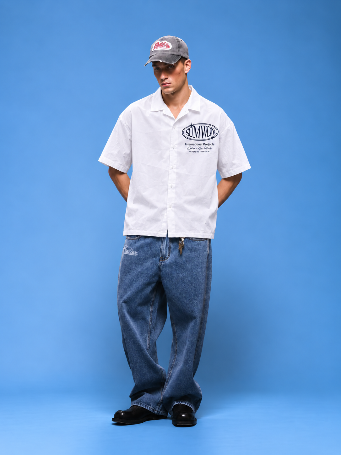 Sumwon Signature Camp Collar Shirt – White