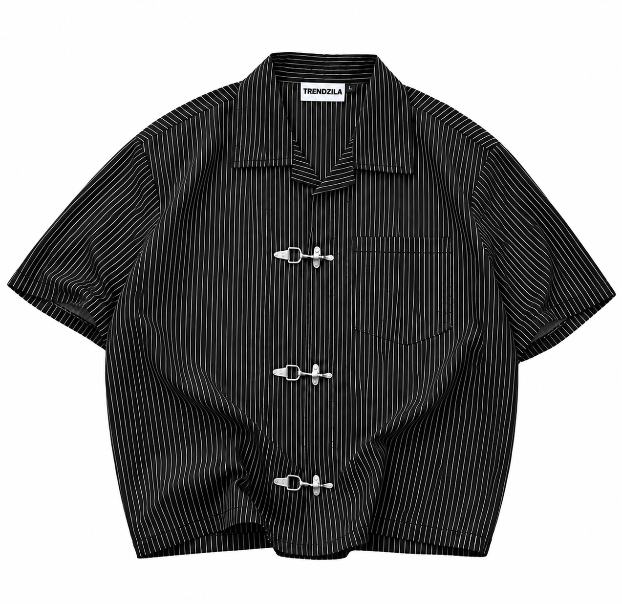 Midnight Pinstripe Buckle Shirt