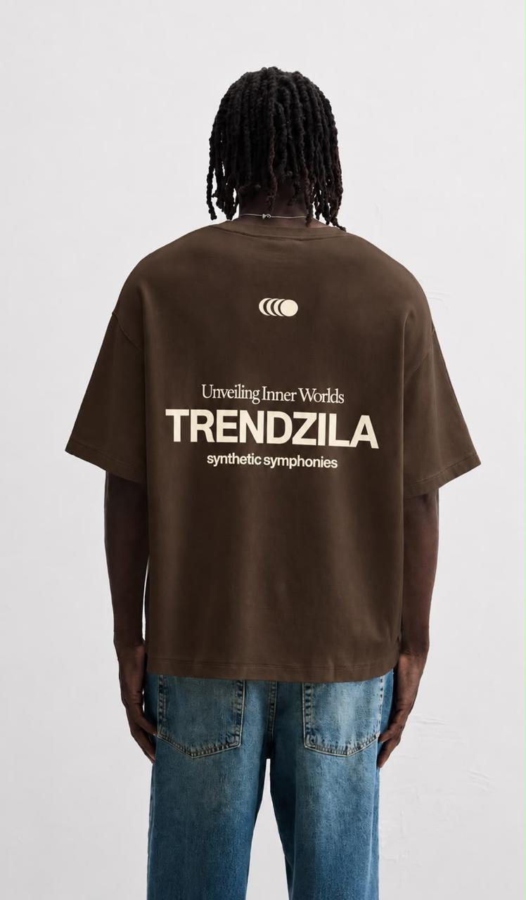 Club Oversized Tee – Coffee Brown