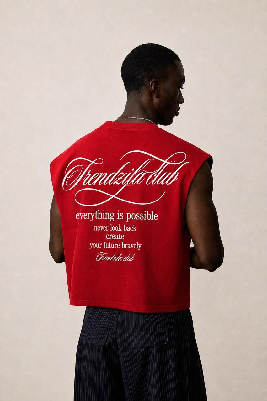 Elite Sleeveless Tee – Red