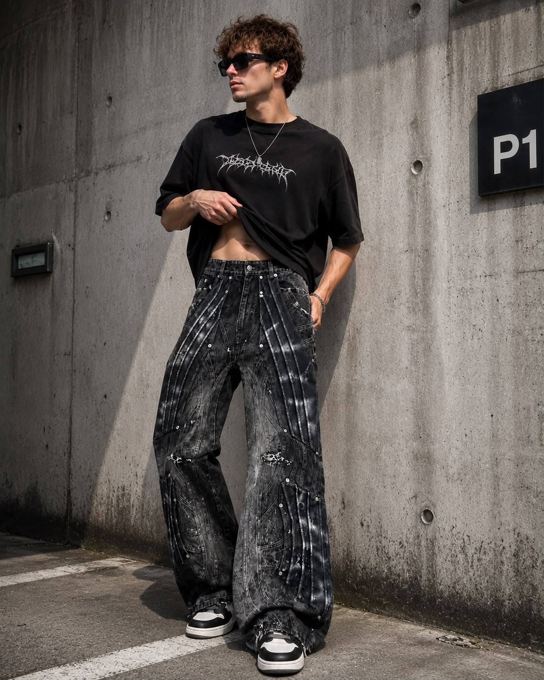 Noir Fusion Baggy Jeans