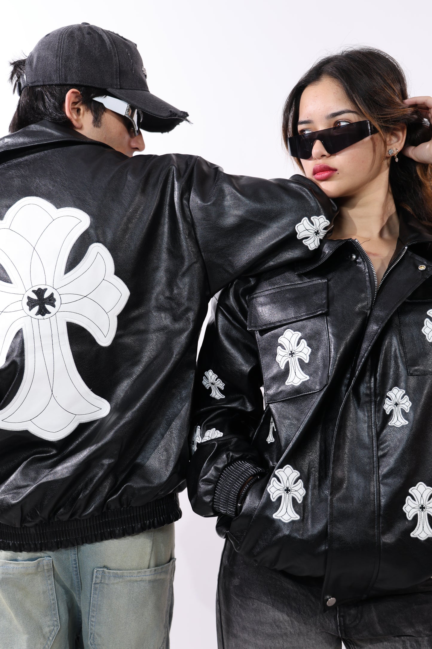 Chrome Hearts Leather Black Jacket