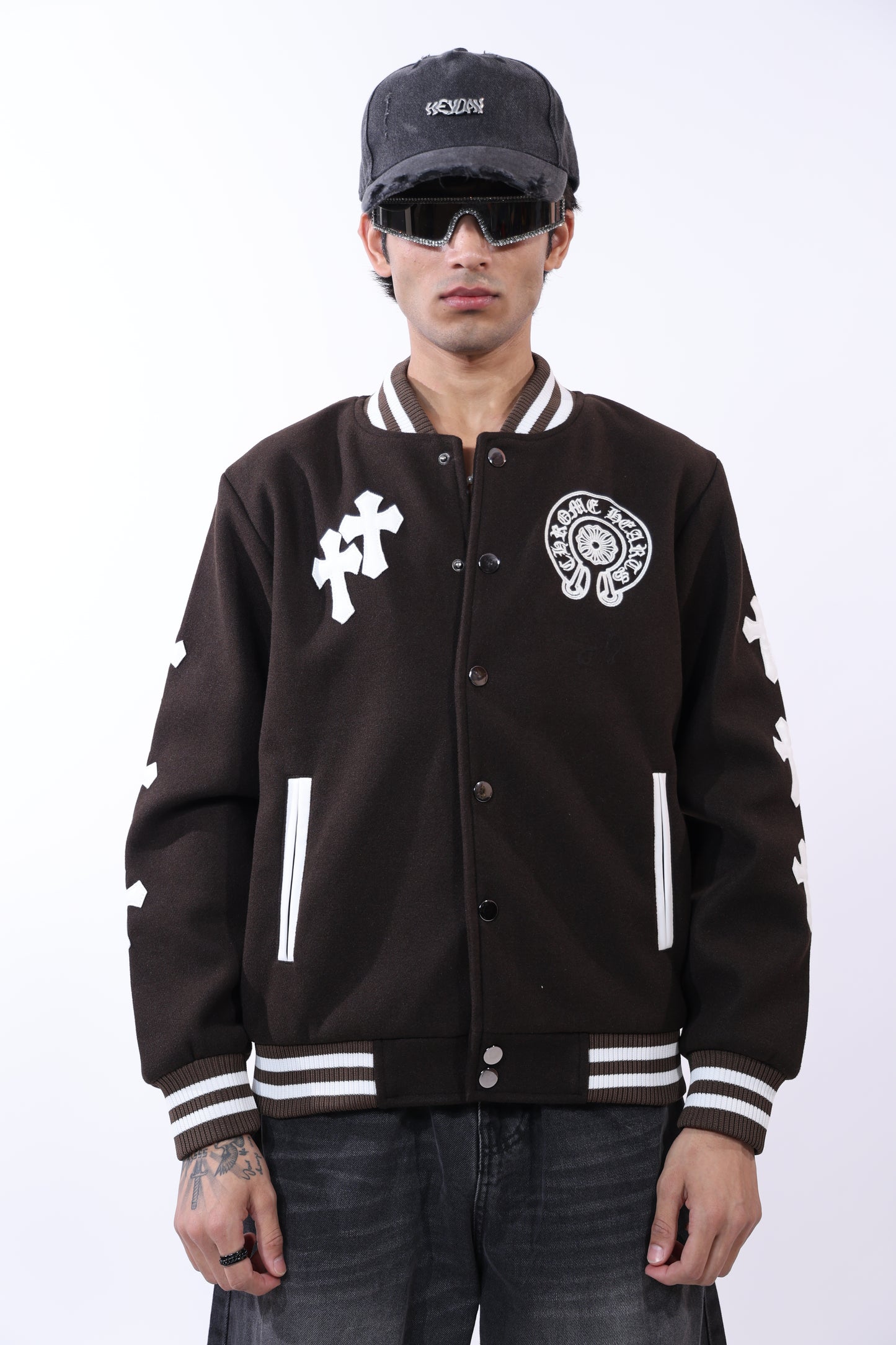 Chrome Hearts Varsity Brown Jacket