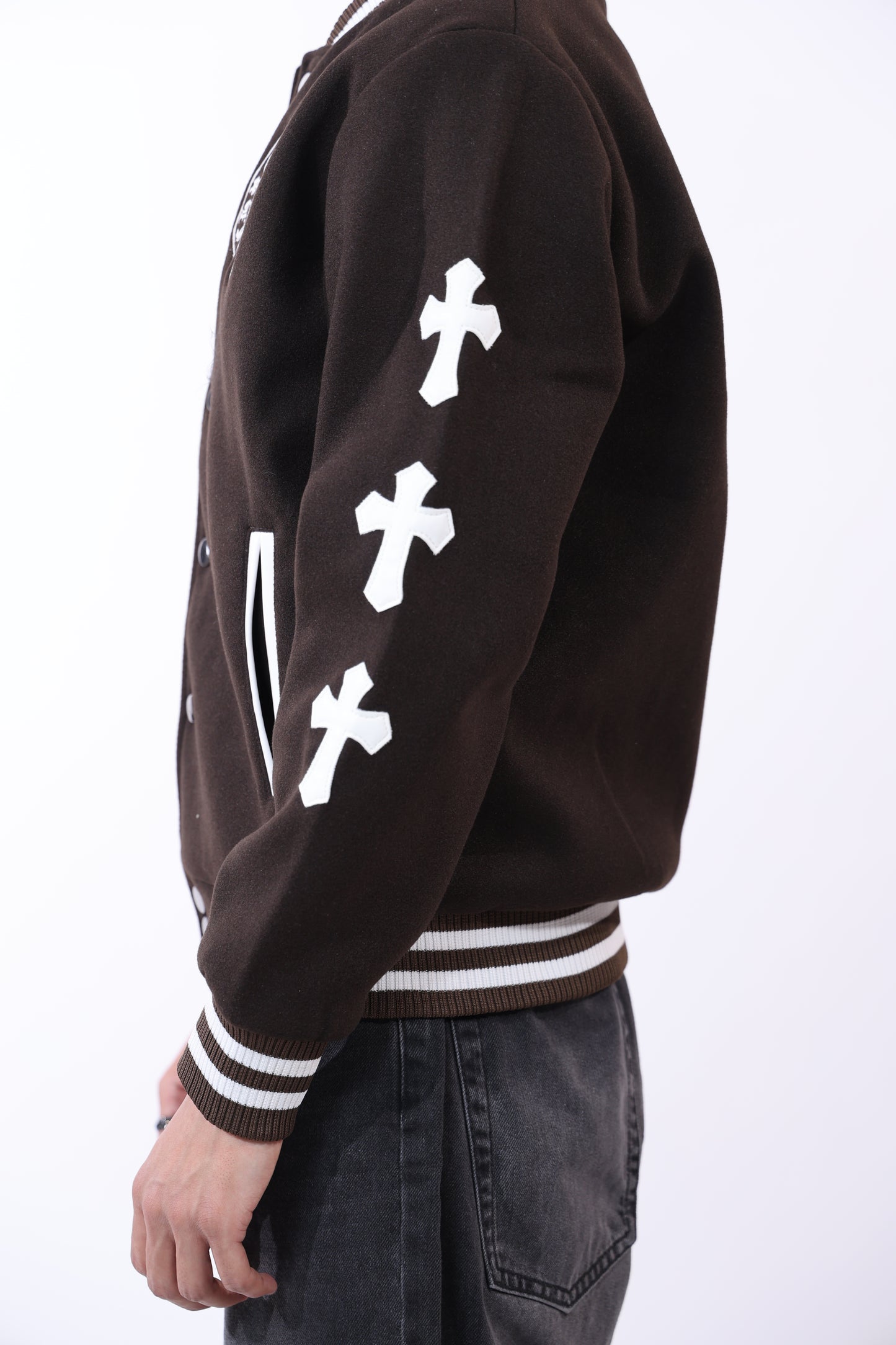 Chrome Hearts Varsity Brown Jacket