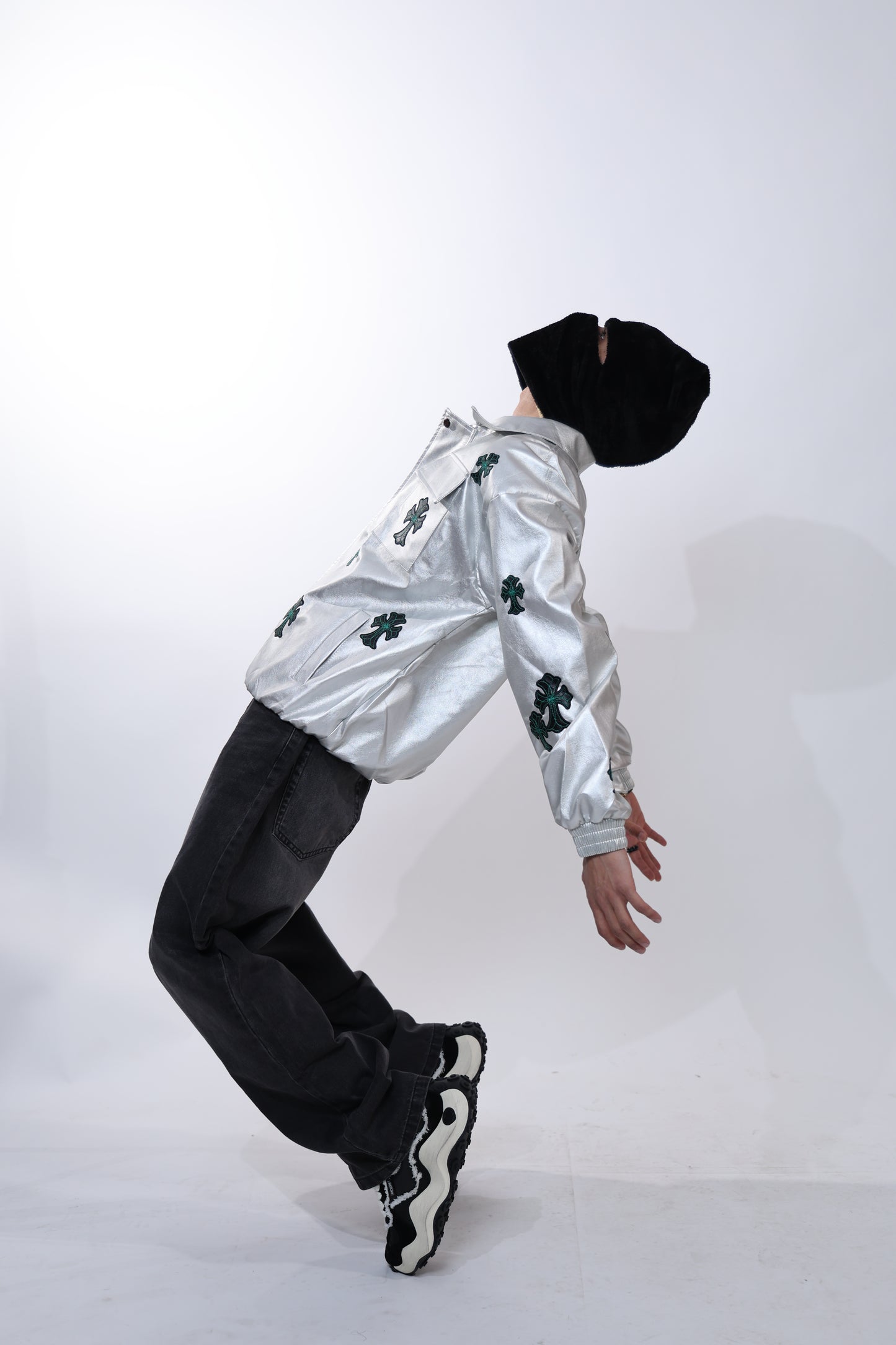 Chrome Hearts Leather Silver Jacket