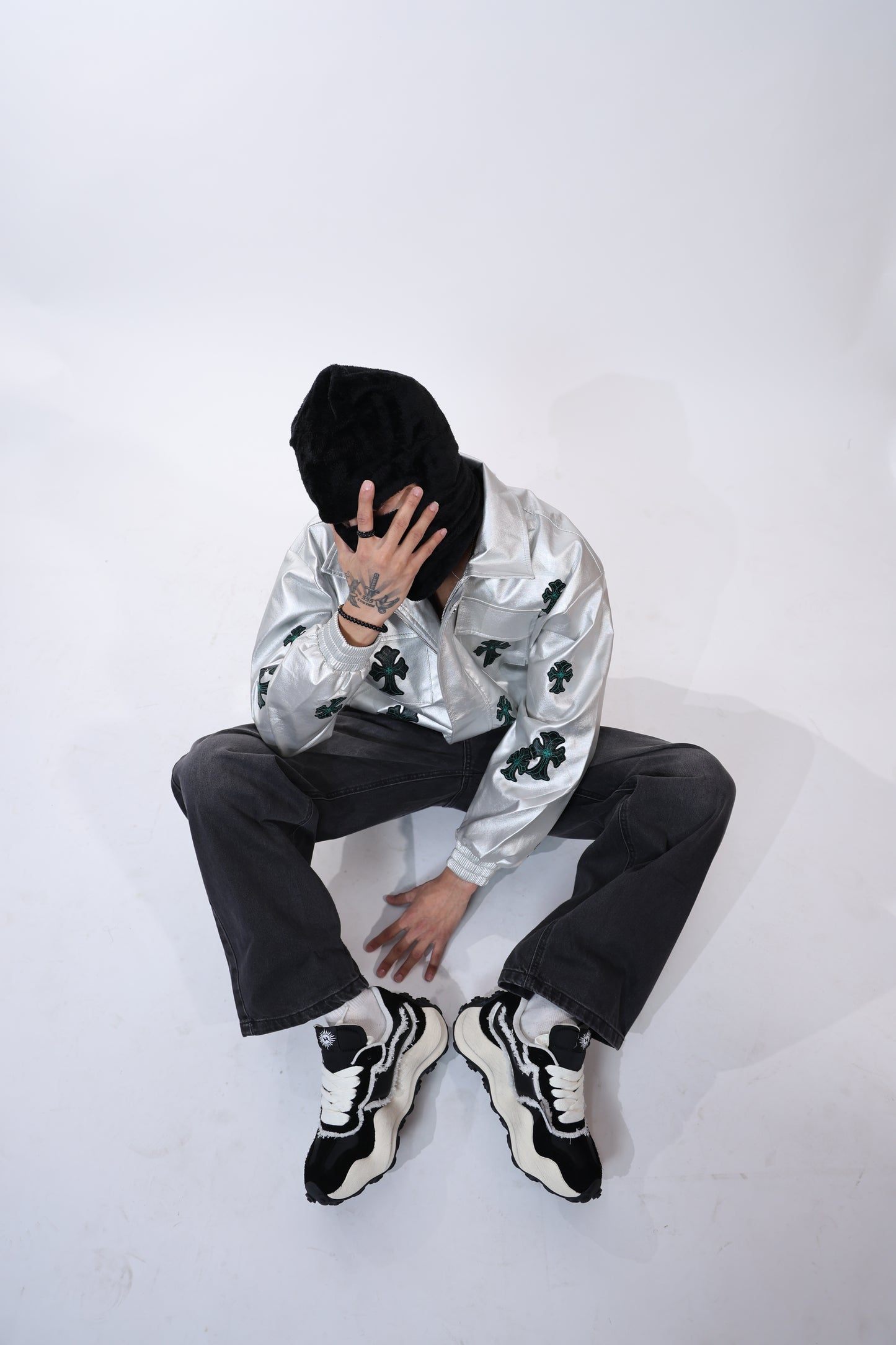 Chrome Hearts Leather Silver Jacket