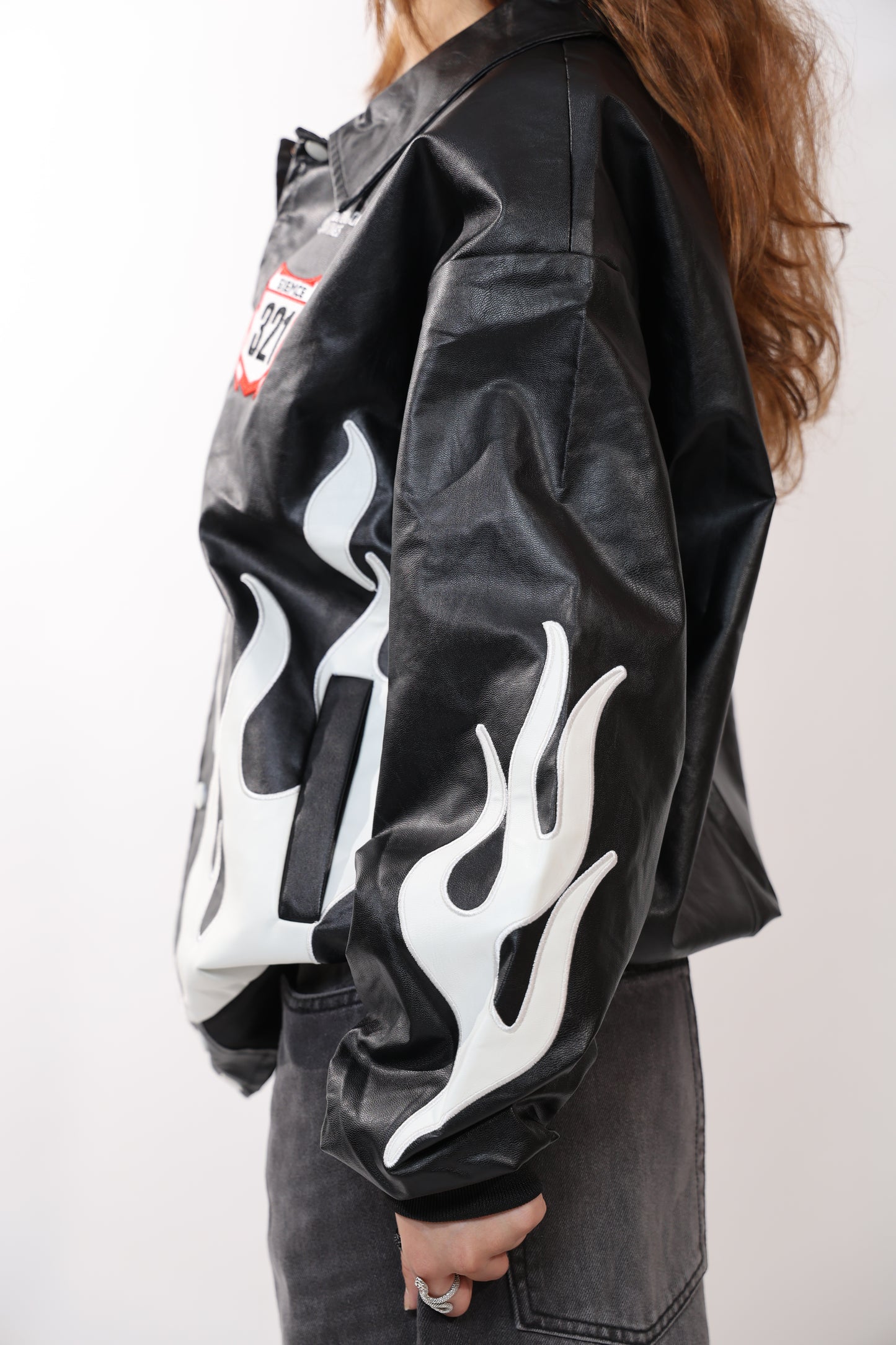 Flamewave Bomber Black Jacket
