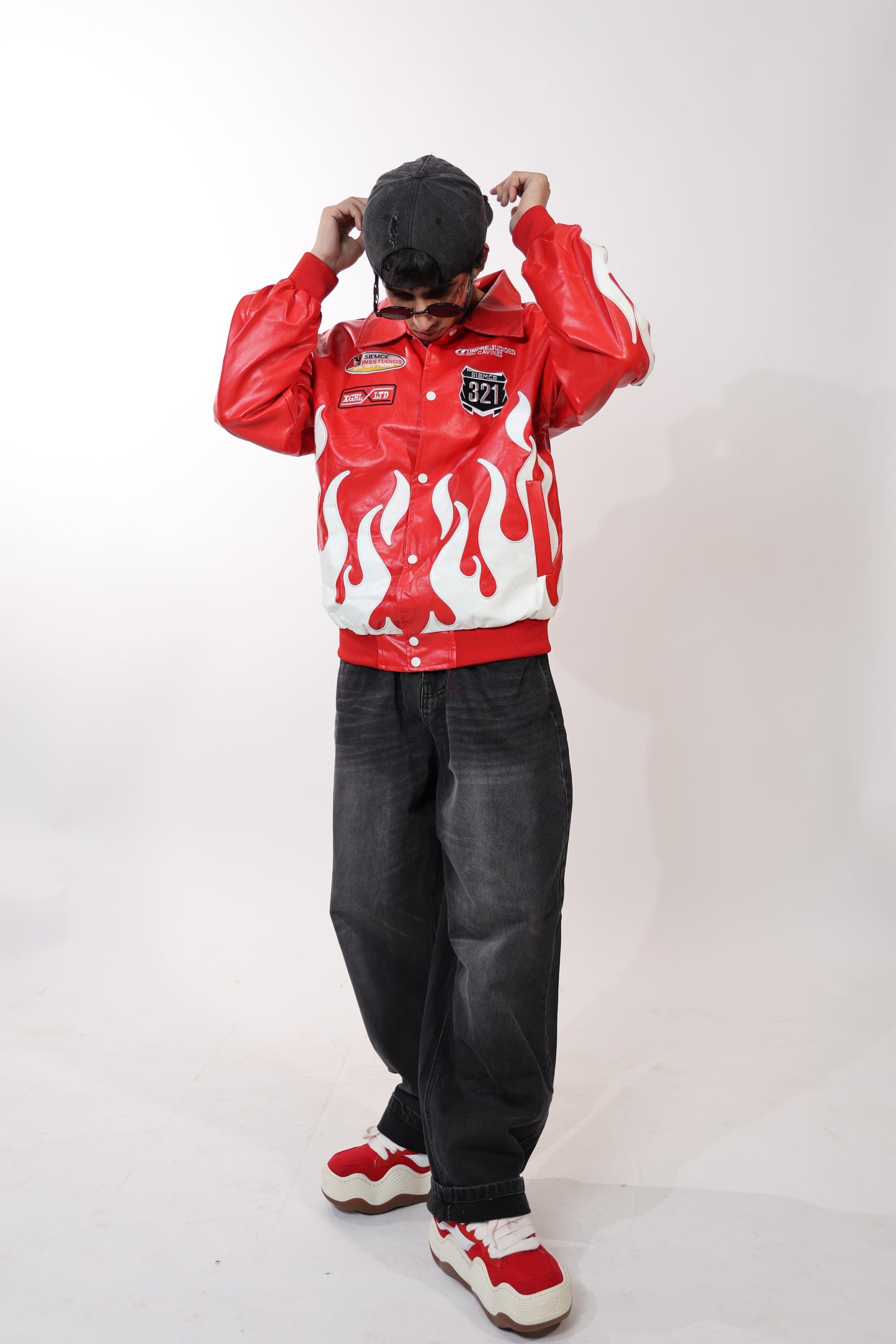 Flamewave Bomber Red Jacket