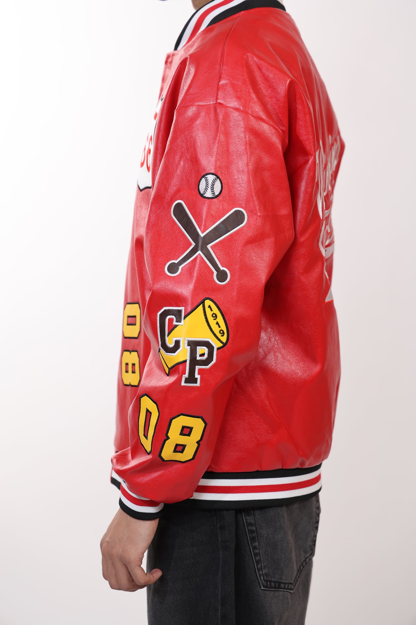 CPN 1919 Athletics Red Leather Jacket