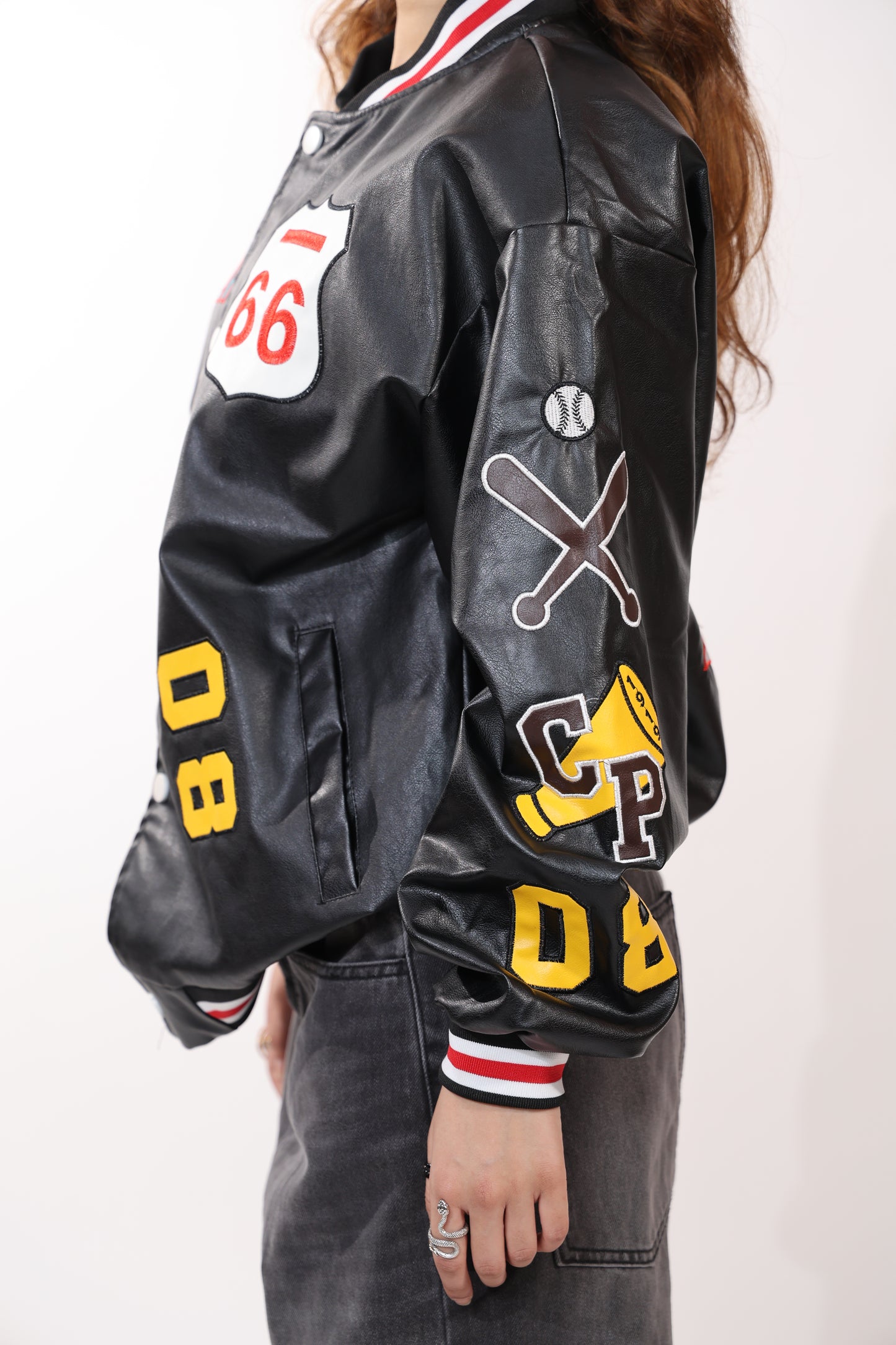 CPN 1919 Athletics Black Leather Jacket