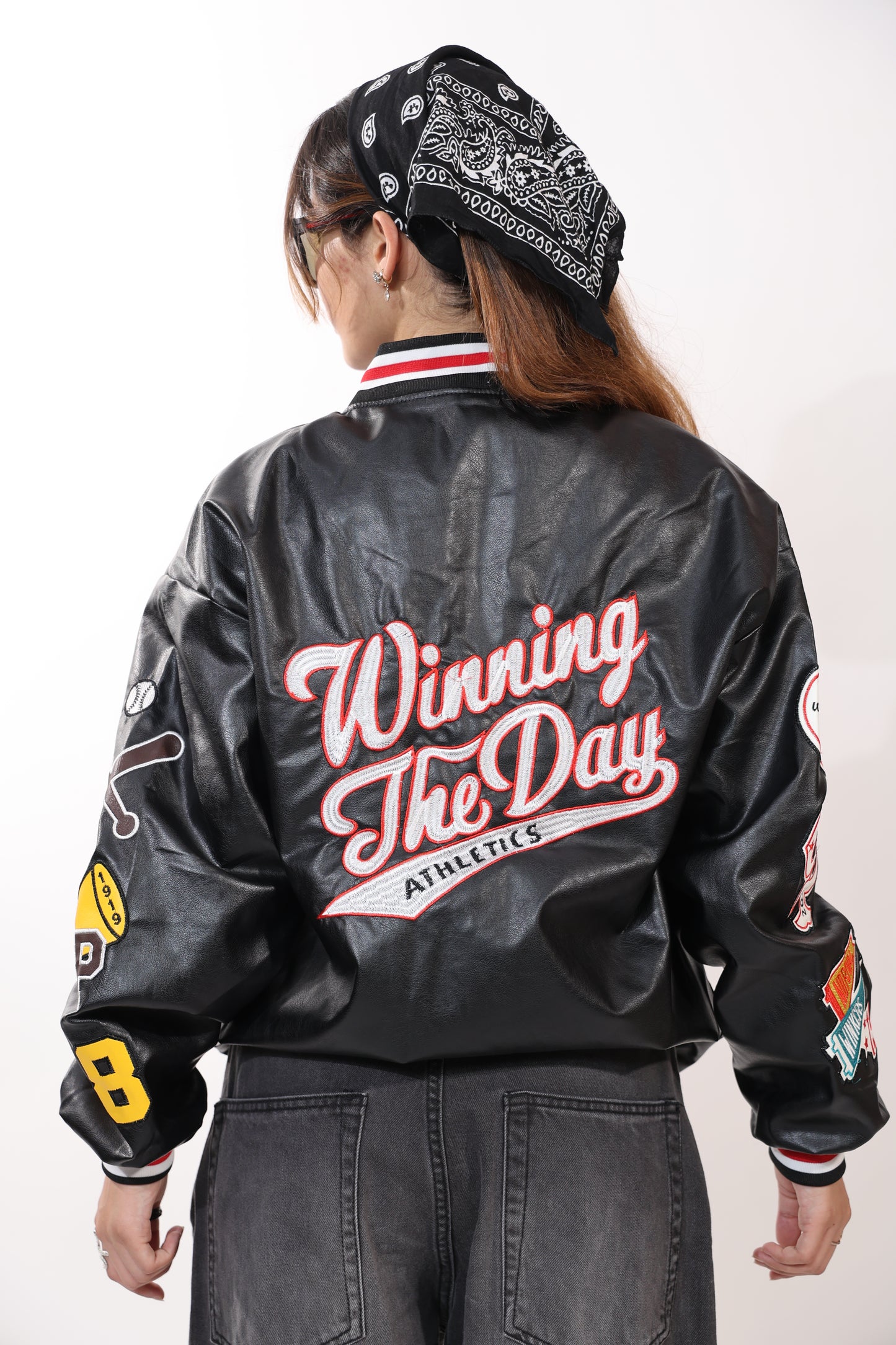 CPN 1919 Athletics Black Leather Jacket