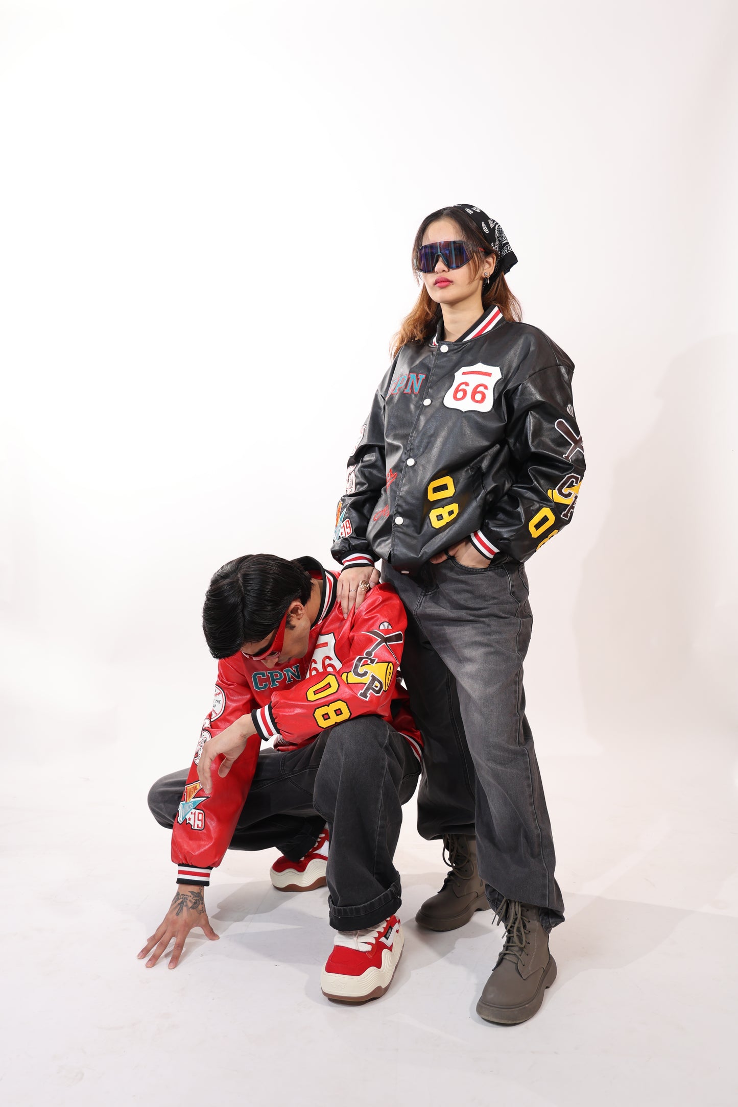 CPN 1919 Athletics Red Leather Jacket