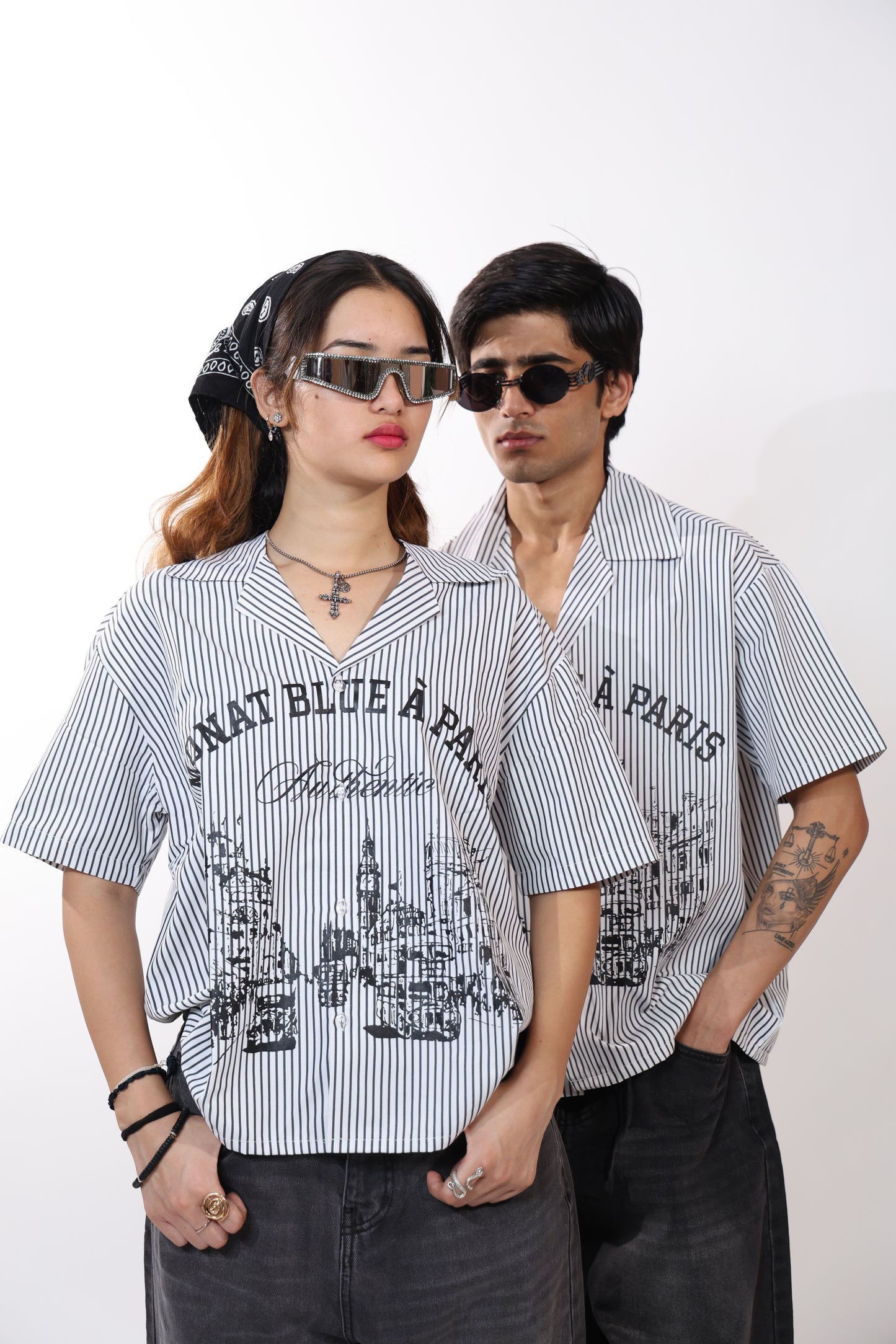 Monat Blue A Paris Crop Shirt