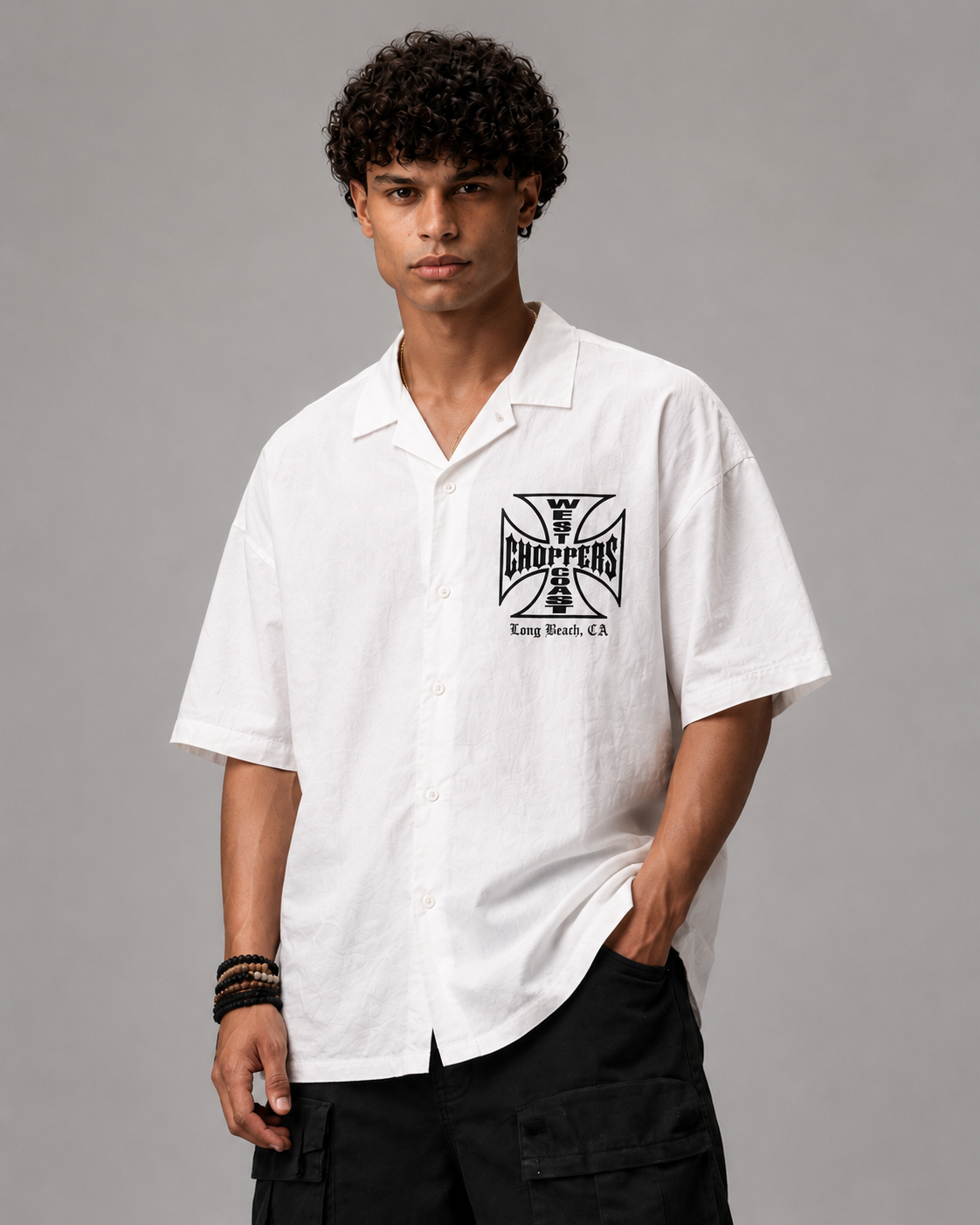 Coastal Cross Cotton Relaxed Fit Streetwear Shirt
