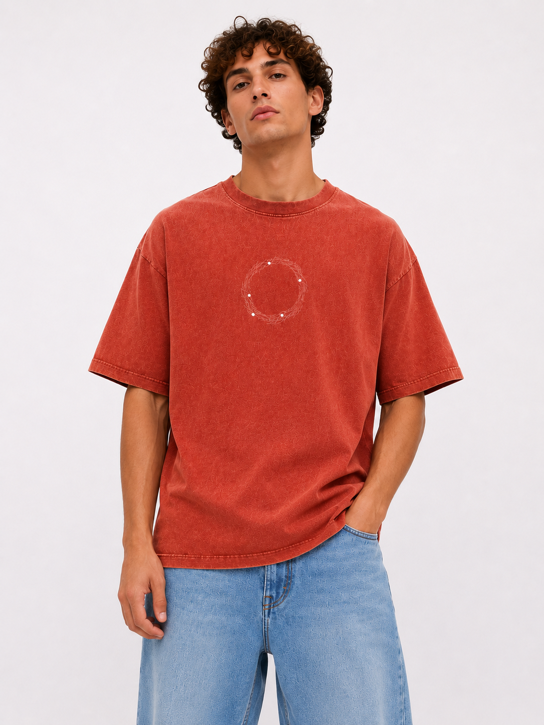 Rust Washed Cotton T-Shirt