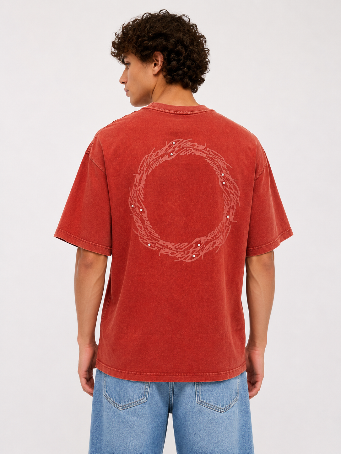 Rust Washed Cotton T-Shirt