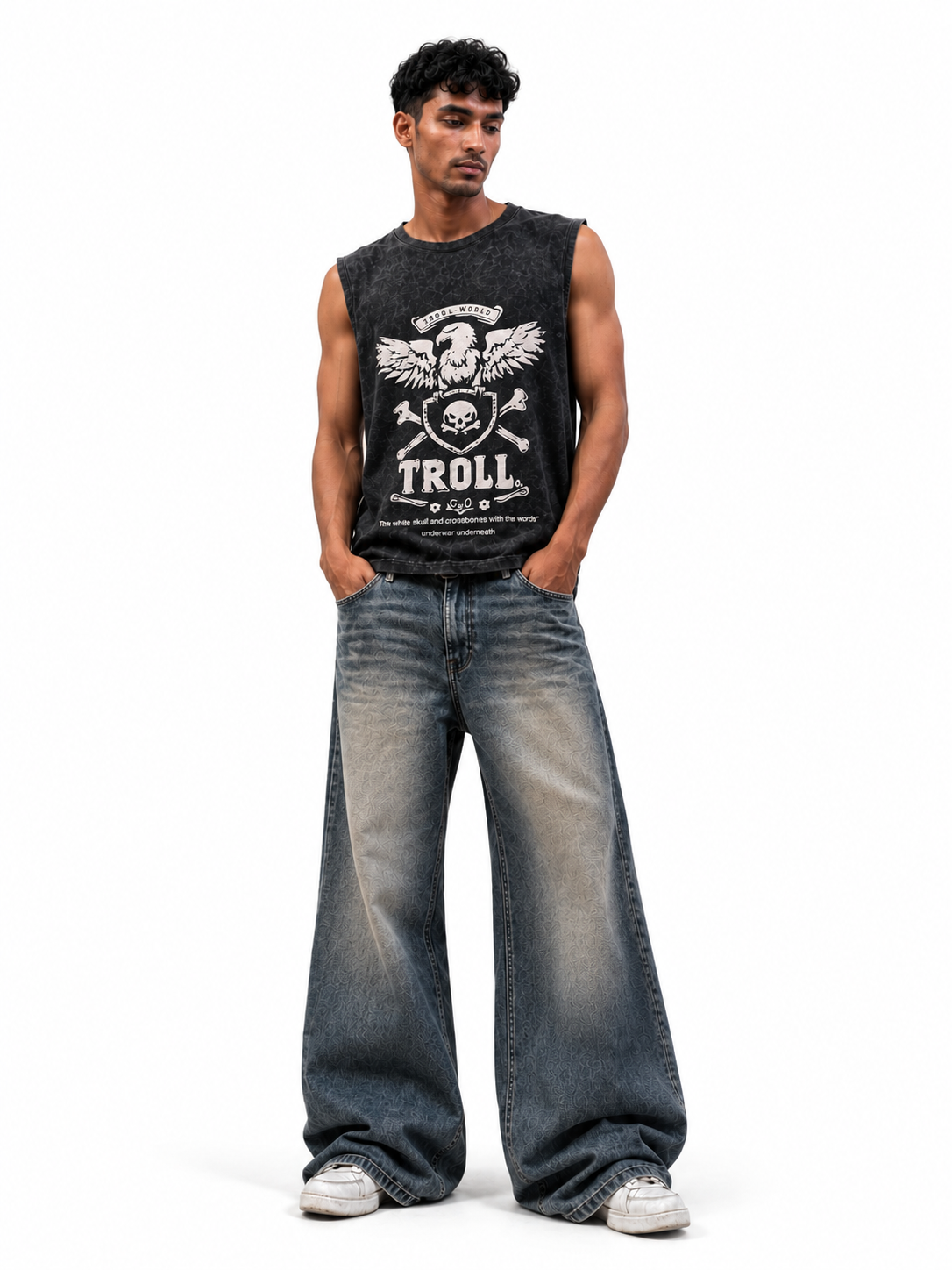 Eagle Crest Acid Wash Tank Top