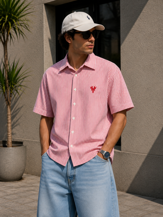 Oxford Stripe Oversized Shirt