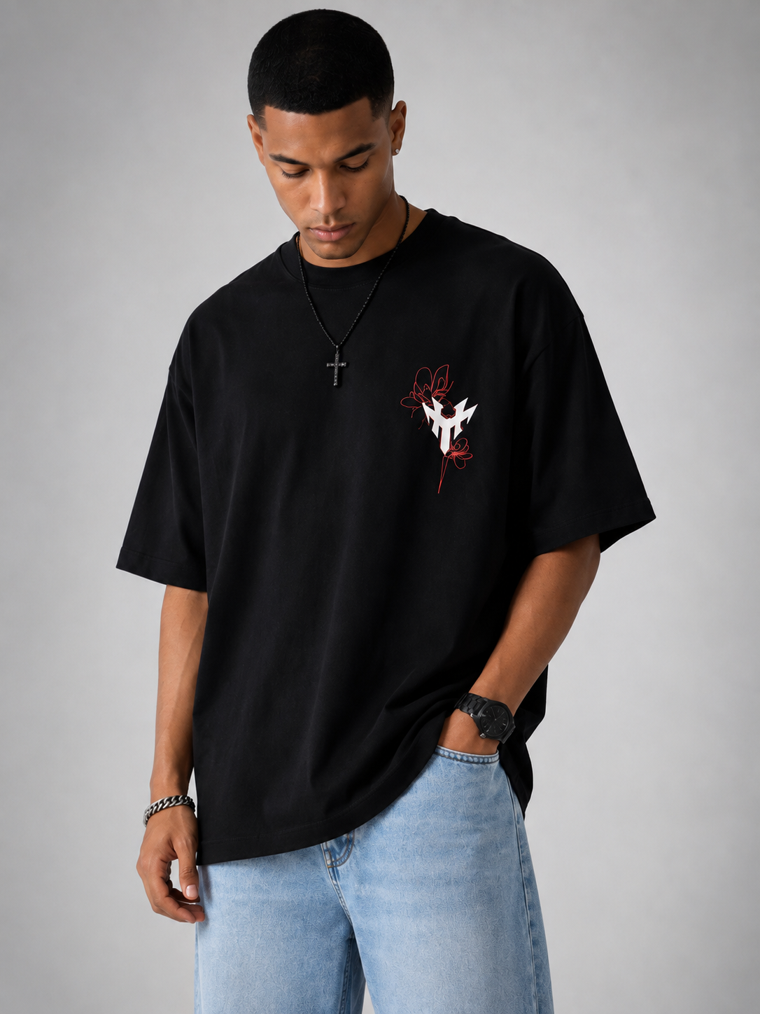 Obsidian Graphic Oversized T-Shirt