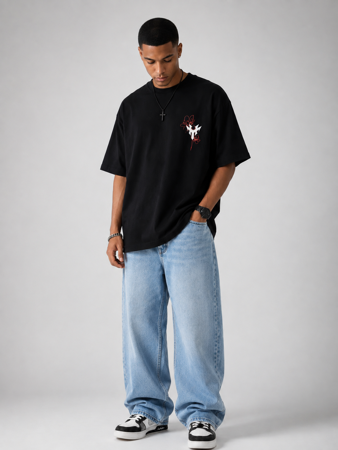 Obsidian Graphic Oversized T-Shirt