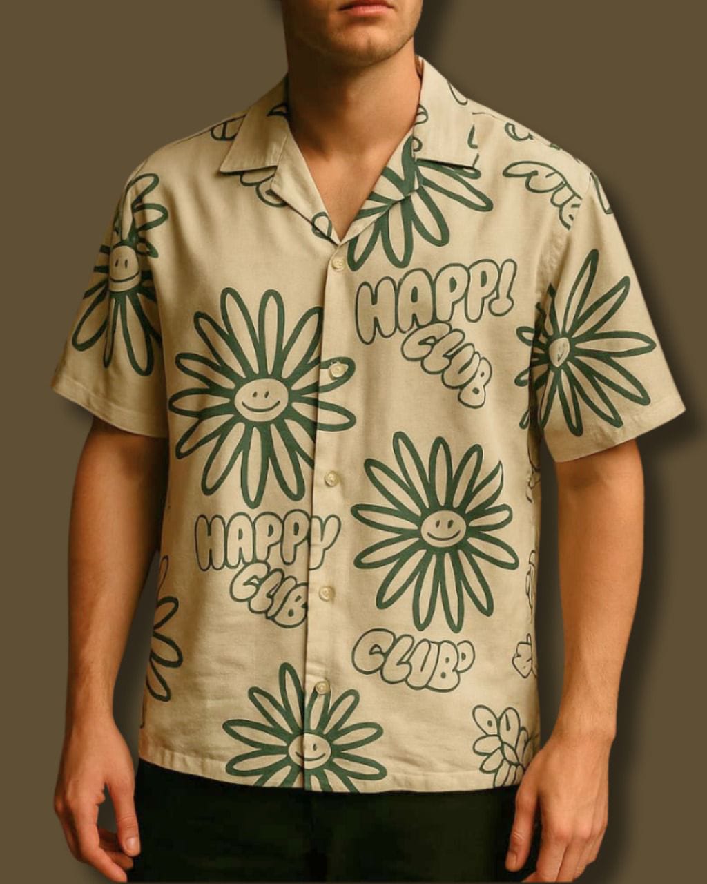 SMILEY BLOOM PRINT SHIRT