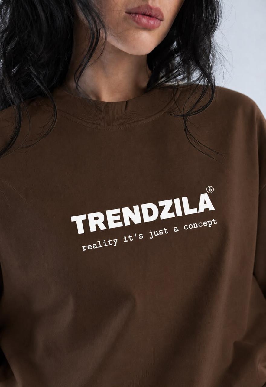 Classic Oversized T-Shirt – Coffee Brown