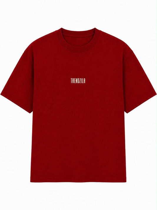 Studio Oversized Tee – Crimson Red