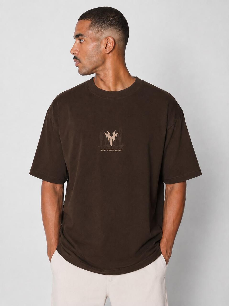 Heritage Brown Oversized Tee