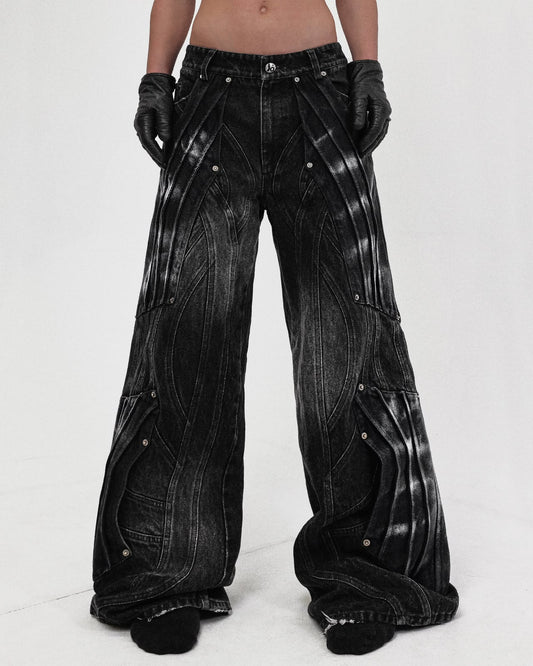 Noir Fusion Baggy Jeans