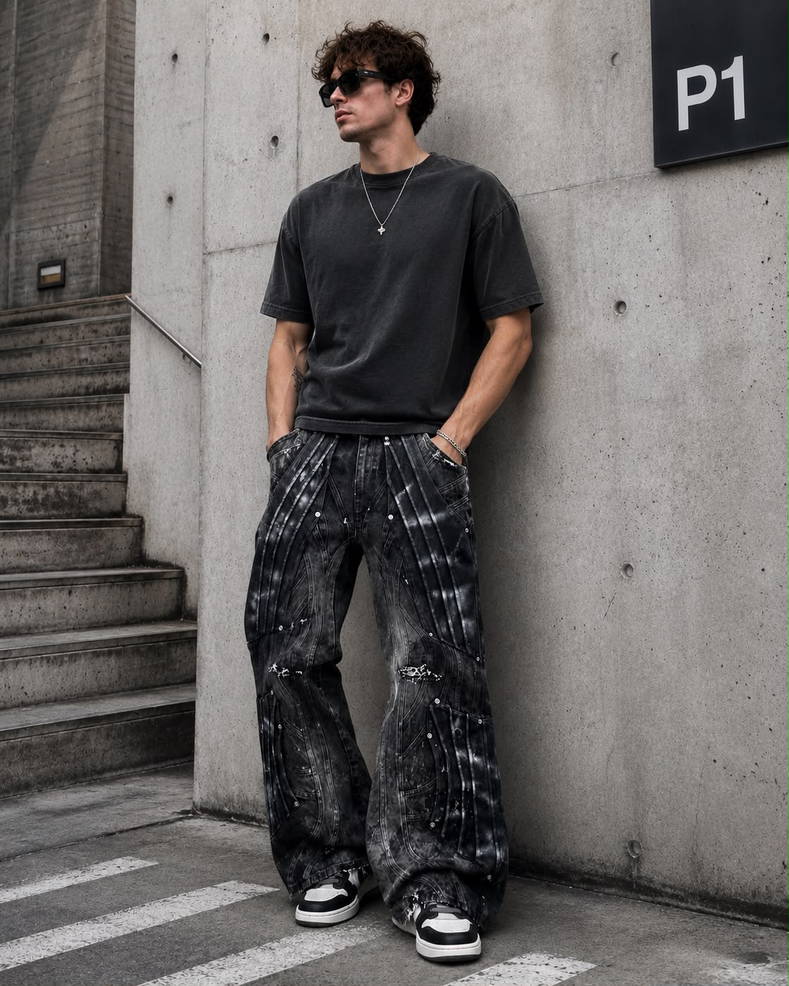 Noir Fusion Baggy Jeans