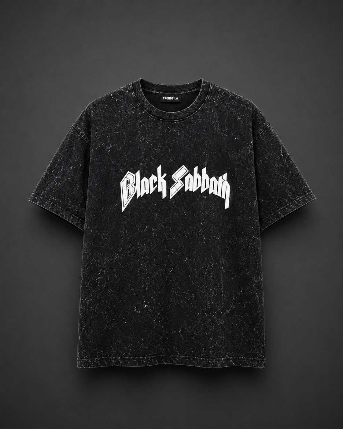 Oversized Acid Wash Cotton T-Shirt