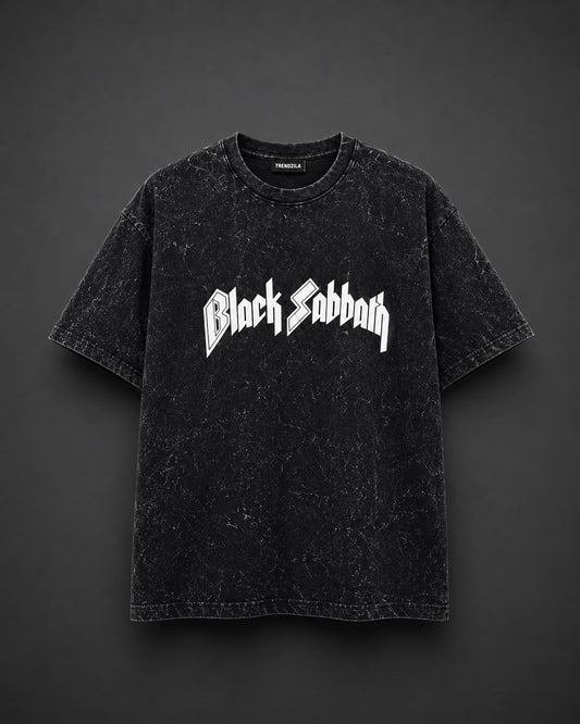 Oversized Acid Wash Cotton T-Shirt