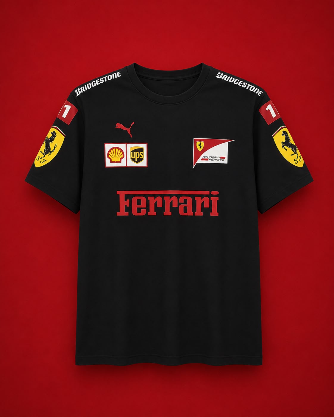Black Racing Graphic Oversized T-Shirt