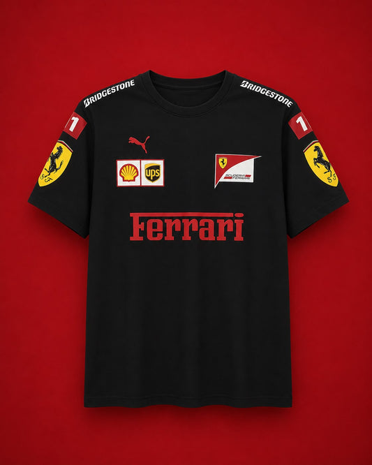 Black Racing Graphic Oversized T-Shirt