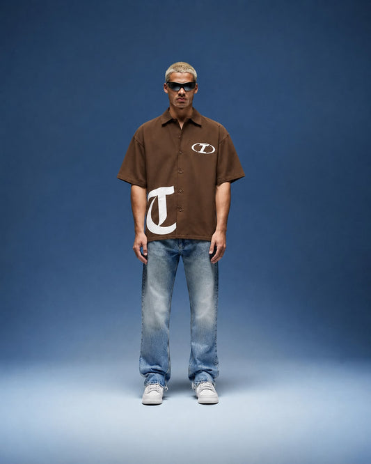 Trendzila T Monogram Boxy Fit Shirt