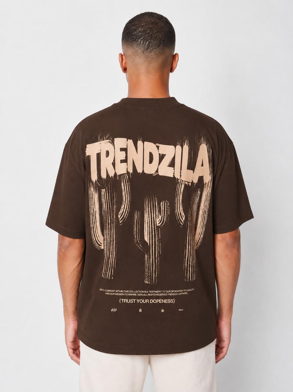 Signature Brown Oversized Tee