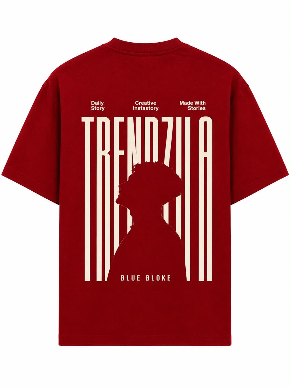 Studio Oversized Tee – Crimson Red