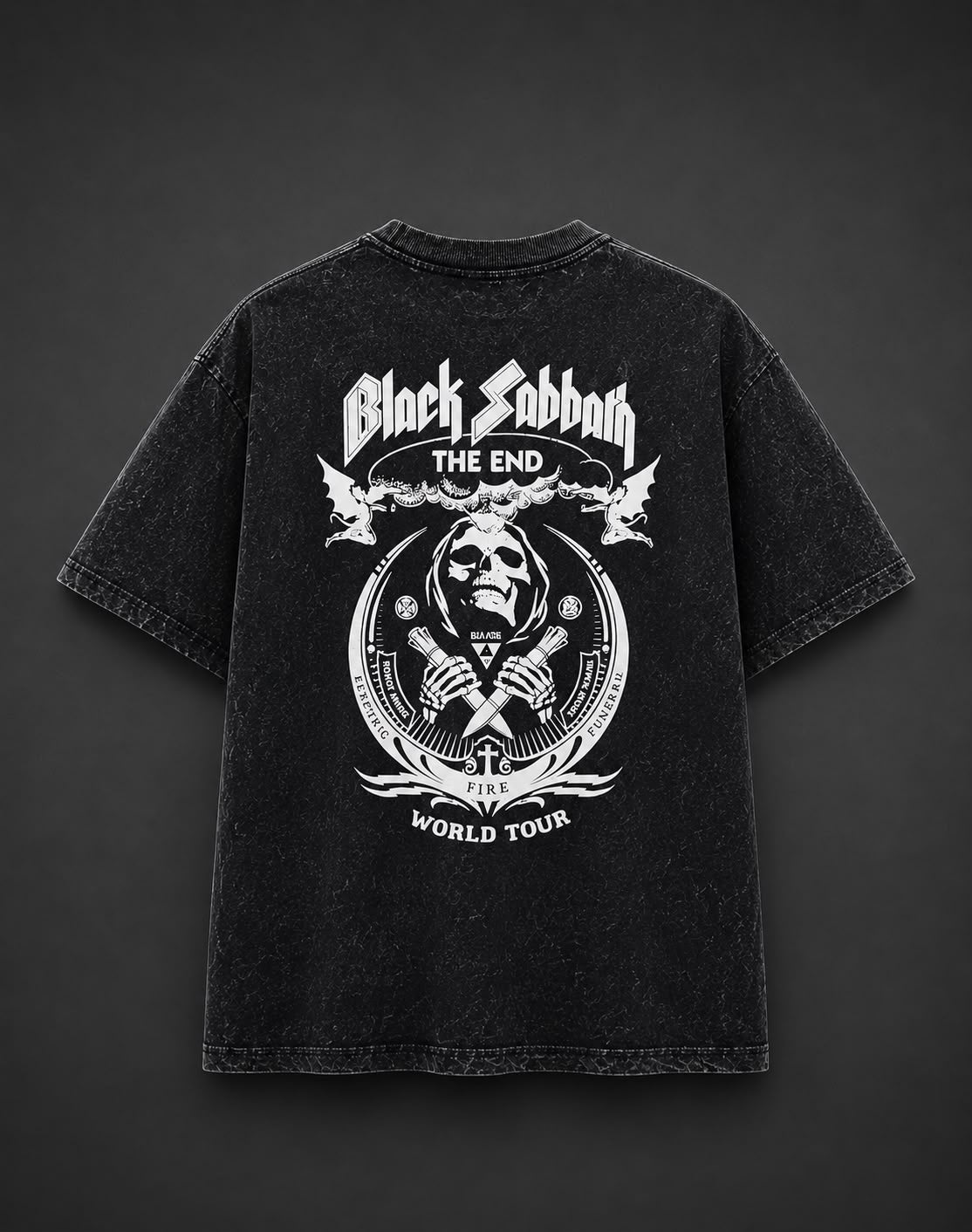 Oversized Acid Wash Cotton T-Shirt