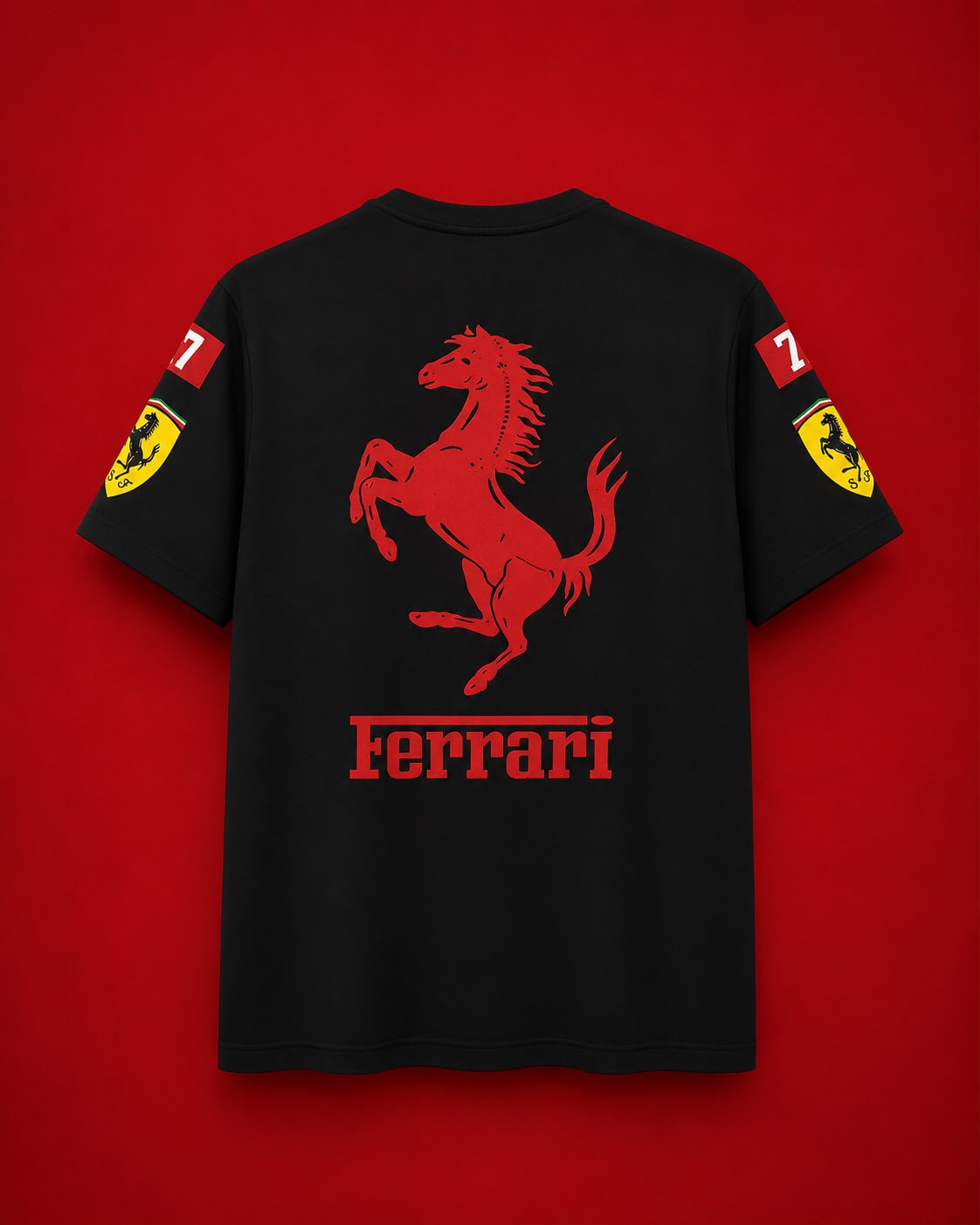 Black Racing Graphic Oversized T-Shirt
