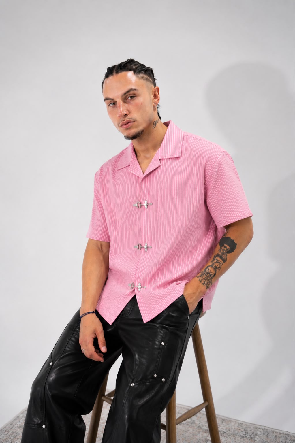 Pink Havana Cuban Shirt