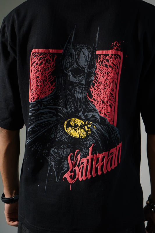 batman red puff tee