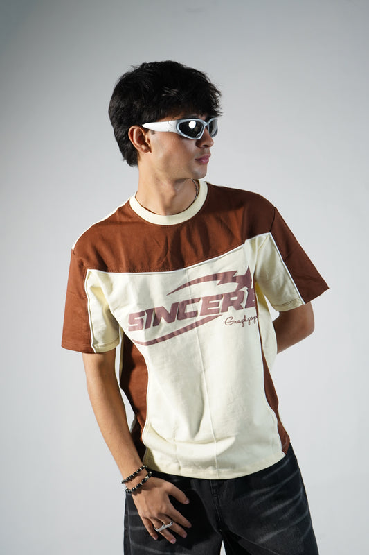 contrast panel sincere ringer tee
